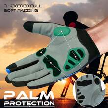 Guantes Deportivos de Fitness para Hombre y Mujer, Transpirables, con Pantalla táctil y protección Antideslizante para Deportes al Aire Libre, Ejercicio y Gimnasio. - Azul - Ver 6