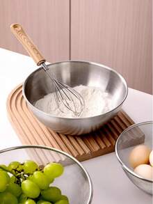 2件套不锈钢淘米篮、搅拌碗和水果滤网、蔬菜沥水篮、打蛋碗套装、蔬菜清洗盆、量杯打蛋碗、搅拌碗和水果滤网 - 銀色 - 查看 10