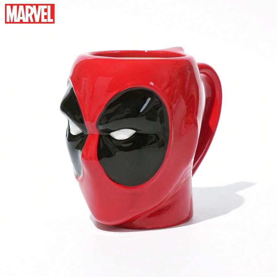 1PC Marvel Officially Licensed Deadpool Ceramic Mug 13 FL OZ Coffee House Cup Collectible Coffee Mug For Fans Perfect Gift For Boyfriend Lovers Friends Marvel Fans Mug Perfect Christmas & Valentine's Day Present - 彩色 - 查看 1