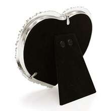 Marco de fotos con forma de corazón con diamantes de imitación plata 5 x 5-B030 - Pago - Ver 4