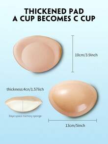 1 件比基尼文胸，带海绵垫 + 10 个无纺布胸垫，加厚透气，自粘防滑，上托胸部支撑文胸垫。 - 彩色 - 查看 7