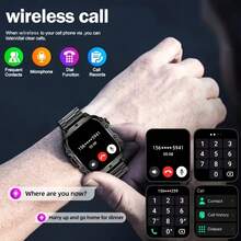 2026 New Men's Stylish Smart Sports Watch, With LED Light, Wireless Call, Message Reminder, Sports Modes, Voice Assistant, Weather Push, Timer, Stopwatch And Other Functions, Compatible With Android And IOS Phones - Multicolor - View 6
