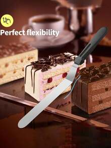 Stainless Steel Cake Scraper Set, Cream Smoothing Tool, Cake Scraper, Suitable For Baking, Pastry, Bread And Dessert Decoration, Cake Making Cream Spreading Tool, Kitchen Baking Accessories, Suitable For Home, Cake Shop, Party, Gift - Multicolor - View 9
