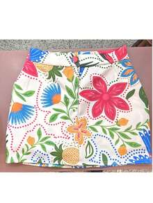 Elegant Women's Neoprene Short Skirt With Button - Style - 彩色 - 查看 1