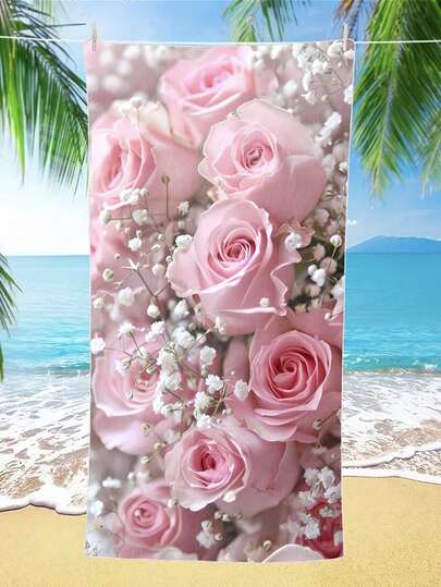 [Khăn tắm biển hoa hồng màu hồng thanh lịch] Làm bừng sáng những khoảnh khắc ngoài trời của bạn với họa tiết bó hoa tươi tắn. Khăn có khả năng thấm hút cao, nhanh khô và nhẹ, là người bạn đồng hành đầy phong cách và thiết thực cho việc tắm nắng trên bãi biển, thư giãn bên hồ bơi, tập yoga hoặc các chuyến cắm trại. Mềm mại và thân thiện với da, dễ dàng gấp gọn và mang theo.