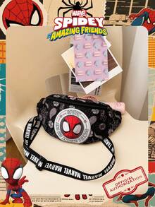 1 Pc Marvel Officially Licensed Spider-Man Pattern Fanny Pack,Multifunctional Sling Bag, Boys' Casual Crossbody Bag, Lightweight Adjustable Strap Chest Bag,Cartoon Coin Purse,Bum Bag, Ideal For Boy,Boy, Young Fans,Students, Perfect For Daily School Runs, Outdoor Play, Theme Park Visits, Holiday Trips, Sports ﻿ - Multicolor - View 9