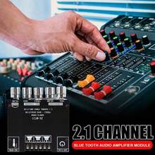 ZK-MT21 2.1 Channel Speaker Amplifier Module – 100W Wireless Subwoofer Board With AUX Input, Compact Portable Audio Receiver Music | Home Theater, Office, Store, Living Room - ZK-MT21 2.1 - 查看 2