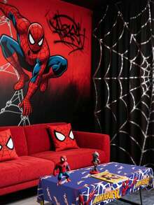 Marvel Party Tablecloth Set - Exclusive Design With Vibrant Superhero Artwork, 1-3 Pcs Waterproof Tablecloth Printed With Pattern, Perfect For Party Decor, Retro Gaming Gatherings, Adding Fun And Vitality To Any Fan Party - Multicolor - View 2