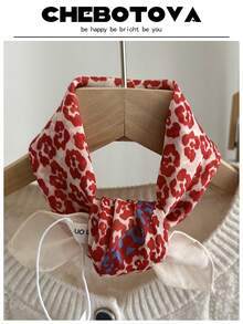 1条女士纹理小围巾/手帕/头巾，多功能印花亚麻围巾/颈巾/手帕，欧美风格，适合夏季沙滩裙 - 彩色 - 查看 25