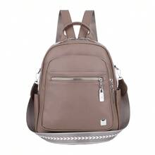 Multineos Comercial Women's/Men's Backpack, PU Leather, Casual, Waterproof, High Quality, Anti-Theft/School Backpack/New Model - màu nâu - Xem 1
