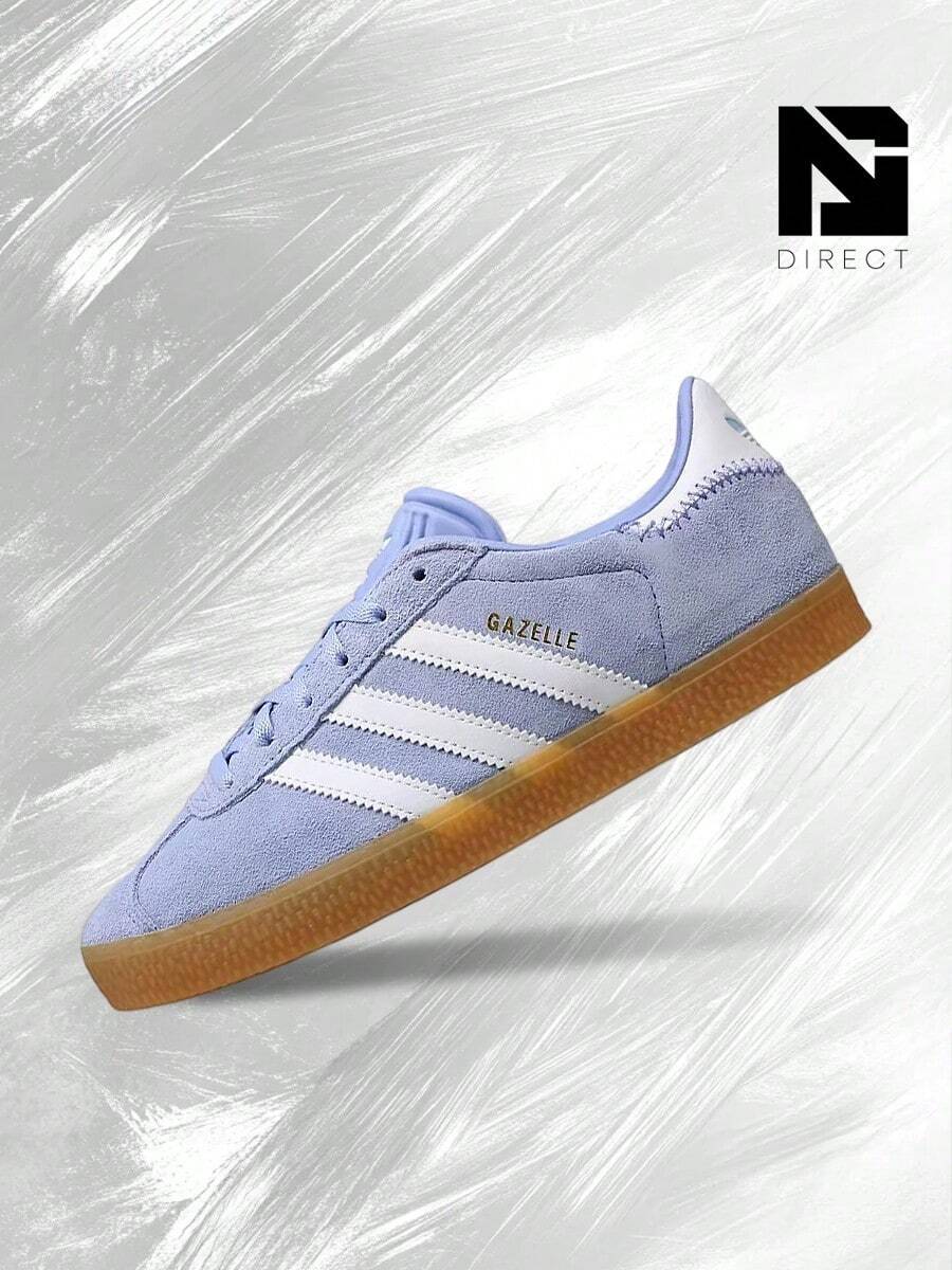 Adidas Gazelle Blue Spark (GS)– Women's Lifestyle Sneakers – Shose For Woman-Vintage-Spring & Summer-Inspired Running Shoes, Shock-Absorbing Comfort, Gym To Streetwear Casual Wear-Easter Gift–JI2008 - Tia sáng xanh/Trắng/Bầu trời trong xanh - Xem 1