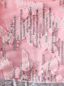 Girls Casual Sequin Patchwork Sleeveless Dress, Spring/Summer - Pink - View 4