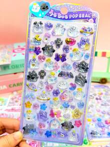 Hình dán 3D/Tự làm (DIY) chất lượng cao, có thể tái sử dụng, tự dính, trang trí DIY, hình dán tương tác cho trẻ em, hình dán trang trí hàng ngày, hình dán trang trí tiệc, trò chơi dán hình cho trẻ em, hình dán trang trí văn phòng và trường học. - Nhiều màu - Xem 14