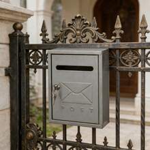 1-częściowa skrzynka pocztowa w stylu europejskim, biała lub czarna, wodoodporna skrzynka pocztowa do montażu na ścianie, zewnętrzna skrzynka pocztowa ze stali walcowanej na zimno, dekoracyjna skrzynka pocztowa na wejście. - A - Zobacz 7