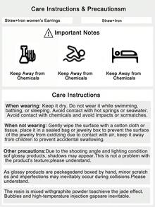 1 Đôi bông tai đinh tán hình hoa cúc thủ công làm từ sợi raffia, kiểu dáng Bohemian, thích hợp cho đám cưới, cô dâu, phù dâu, Ngày Valentine, Ngày của Mẹ, làm quà tặng cho bạn bè và người yêu, hoặc đeo hàng ngày cho phụ nữ. - màu xanh lá - Xem 4