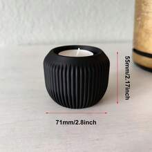 Chic Minimalist Candle Base | Perfect For Wabi-Sabi Style Living & Holiday Gifting - Minimalist Candlestick - View 4