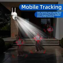 1/2/4pcs 1080P HD Smart PTZ Security Camera, Supports Wireless WiFi, Night Vision, Motion Detection Alarm, Smart Tracking, APP Voice Control, Wall-Mounted Indoor Home Monitoring System [Fashionable Design, High-Quality Video, Remote Inspection, Modern Appearance, USB Powered, Indoor Monitoring, Compact & Portable, Reliable & Secure, Essential For Home & Office Security Monitoring, Indoor Surveillance Camera] - White - View 9