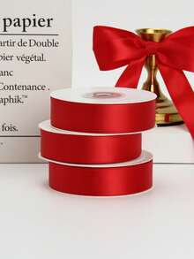 18m/Roll 2cm High Density Polyester Ribbon, Wedding Bouquet Packaging Ribbon, Handmade Gift Packaging Woven Ribbon, Party Decoration Satin Ribbon - Multicolor - View 6