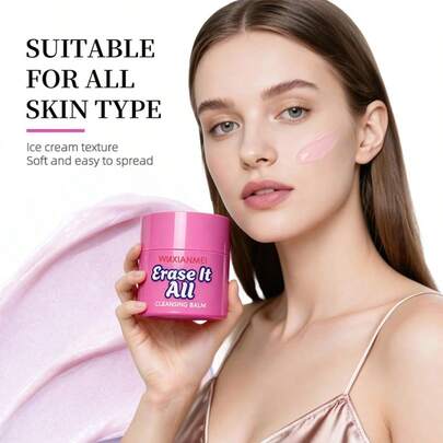 Makeup Remover Cleansing Balm, Rotating Face Cleansing Cream, Non-Greasy Jelly Texture, Dual Cleansing