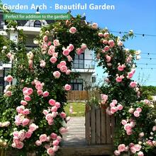 EZIFY 1 Pack Black Metal Garden Arch - Freestanding With Base, 2 Sizes For DIY Assembly, Perfect For Wedding Decoration & Climbing Plants - 黑色 - 附底座 - 查看 3