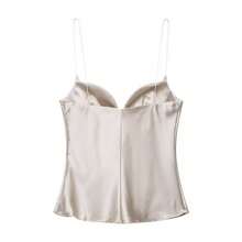 DEEKA Women's Satin Camisole Top, Sexy And Fashionable European And American Style, Spring/Summer - Beige 1 - View 5