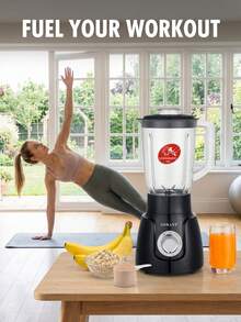 SOKANY SK-185 Multi-Function Blender, 2-In-1, 1.6L Capacity, Combines Food Processor, Coffee/Spice Grinder And Smoothie Blender - Black - View 3