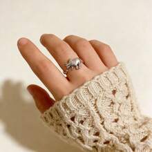 925 Silver Plated Jurassic Dinosaur Adjustable Ring, Cute Animal Theme Ring Suitable For Couples Daily Wear, Party Jewelry Gift - Ring - View 15