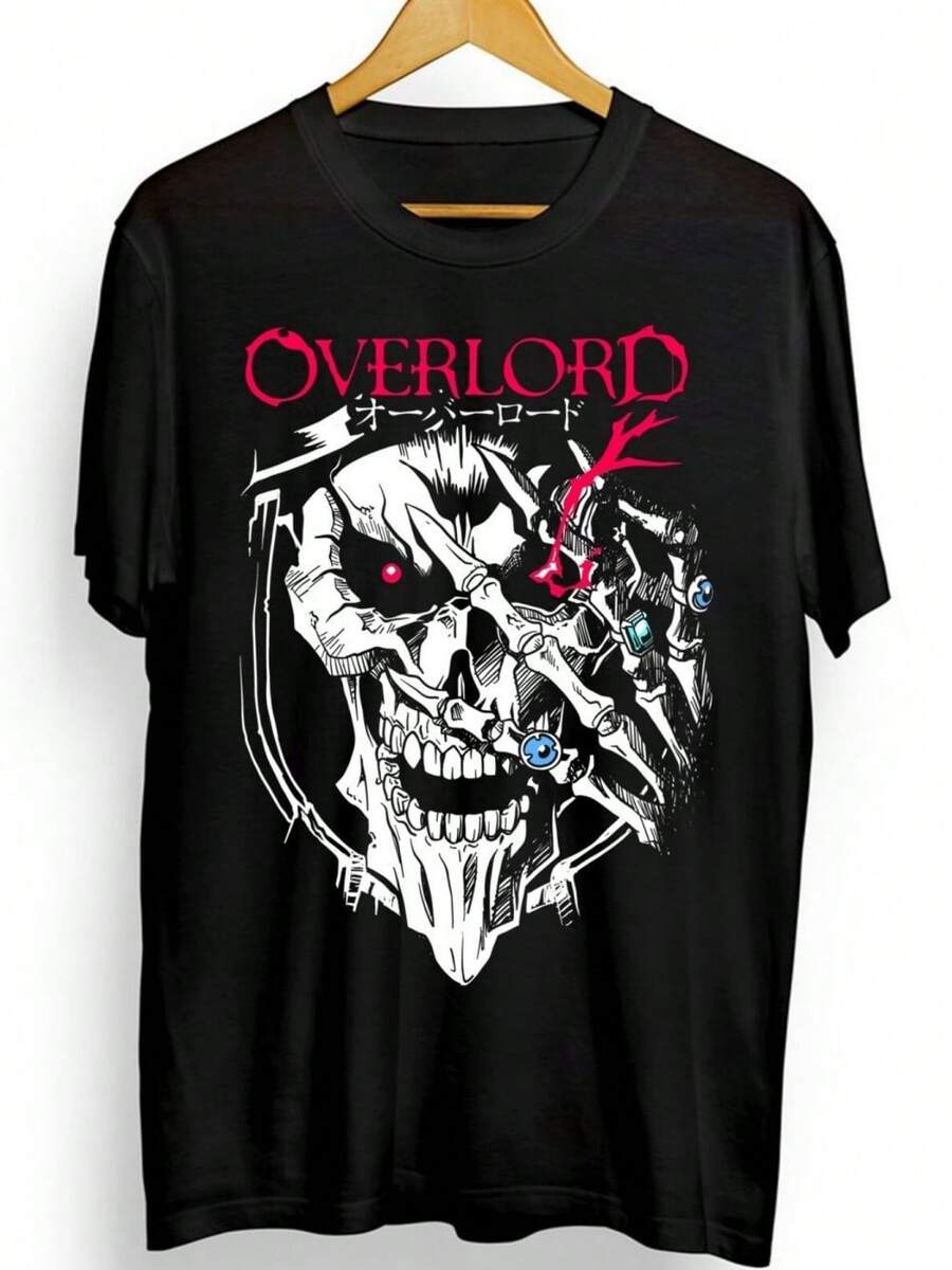 Overlord New T-Shirt,Anime, Overlord Manga, Ainz Ooal Gown Graphic Tee - màu đen - Xem 1