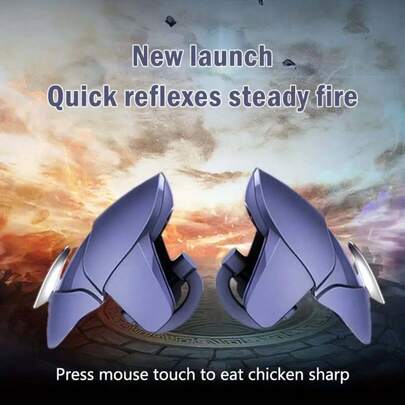 [No Battery Included] New Mobile Game Controller Triggers, Available In Black Shark And White Shark Colors, Freely Matched With Gaming Finger Sleeves, Long Service Life, Suitable For All Smartphones, Responsive, Flexible Mobile Operation, Easy To Carry