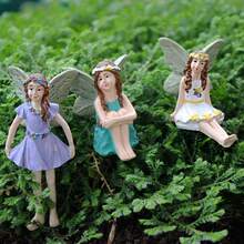Conjunto de 1 Miniatura de Estátua para Jardim de Fadas, Estátua de Resina para Jardim de Fadas, Estatueta de Fada, Escultura para Jardim de Fadas, Decoração de Jardim Externo com Tema de Contos de Fadas, Decoração para Casa com Tema de Contos de Fadas, Ideal para Ambientes Externos, Vasos de Plantas, Gramados e Decoração de Jardins, Acessórios de Decoração Artística para Casa, Presente de Dia dos Namorados - Fada conjunto seis - Ver 8