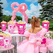 JeVenis - 12 cajas de dulces rosas - Suministros de fiesta Let's Go - Caja de regalo para fiesta de cumpleaños y despedida de soltera - Rosa intenso - Ver 7
