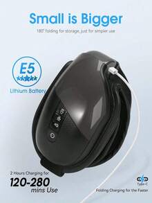 6D Heated Eye Massager, Bluetooth Foldable Eye Mask, Multi-Mode Acupoint Massage, For Office, Study, Travel And Bedtime Relax - Black - View 7