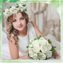Geosar 2 Bundles Artificial Peonies Flowers Fake Silk Peony Bouquet Faux Peonies Flowers Bulk For Decoration Vase Floral Arrangements Wedding Party Table (White) - White - 查看 8