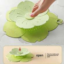 1pc Cherry Blossom Drainage Odor-Proof Silicone Toilet Seal Cover, Insect-Proof Drain Pipe Deodorant Tool, Soft And Fitting, Not Easy To Move, Suitable For Kitchen, Bathroom And Sink, Christmas Gift Decoration Home Bathroom Decor Fall Decor Back To School - 多色的 - 查看 1