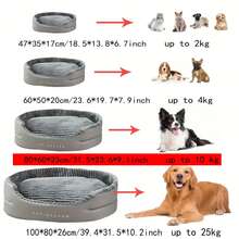 BOFNL Machine-Washable Soft & Cozy Pet Bed – All-Season Dog & Cat House With Warm Mat | Plush Comfort, Winter Essential & Perfect Christmas Gift For Small/Medium/Large Pets, Indoor Outdoor Use - 灰色 - 查看 8