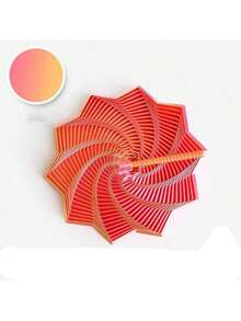 1个11厘米3D打印胡萝卜挞十边形星形把手螺旋塔神奇几何桌面减压玩具 - 彩色 - 查看 4