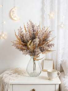 1/80 cành sậy nhân tạo, bó hoa sậy giả mềm mại, cỏ lau trang trí, thích hợp cho trang trí nhà theo phong cách Boho, đám cưới, ngày Valentine, sinh nhật, lễ tốt nghiệp, trang trí mùa xuân và mùa thu, cây nhân tạo. - Màu tím - Xem 8