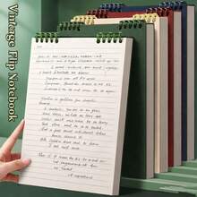 360° Flip Top Flip Notebook Cherry Blossom Pink Or Blue , Double-Sided Ink-Proof For Class/Office/Daily Recording - Màu xanh lam - Xem 2