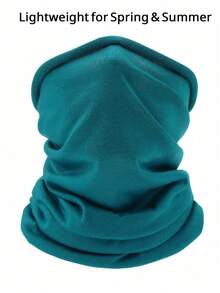 1 pieza Pañuelo de cuello ligero y transpirable de unicolor con protección solar, protección UV, adecuado para deportes al aire libre y ciclismo - Celeste - Ver 9