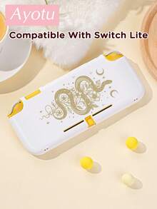 Ayotu Snake Skin Floral & Star Pattern Switch Protective Case, Suitable For New Switch 2 (2025)/Switch NS/Switch OLED, Can Be Used On Docking Station Without Removing, Universal Game Controller Protective Cover, Switch Gaming Accessories, Anti-Fall And Scratch, Romantic For Autumn/Winter, Back To School, Christmas, Valentine's Day Gift - Multicolor - View 18