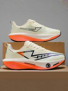 L.S.W.P 男士运动跑步训练鞋、步行鞋、男士跑步网球休闲鞋、时尚简约百搭运动健身鞋、男士透气轻便舒适鞋 - 白色 - 查看 5