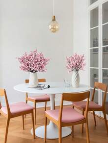 4束仿真樱花，粉色，质感逼真，如丝绸般柔软，适合插花、家居/办公室装饰、婚礼庆典、春季室内/室外装饰、餐桌摆设等场合。 - 彩色 - 查看 3