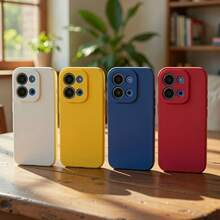 Meloenvias Funda para Xiaomi Redmi 15C carcasa silicona líquida, forro interior, cubre cámara color rosa fucsia, mate antideslizante, tacto goma - Rosa Fucsia - Ver 2