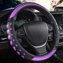 Ove Heart Design Sports Steering Wheel Cover - PU Leather Inner Ring, Enhanced Grip & Universal Fit - 愛心款 - 查看 10