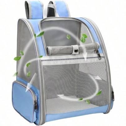Pet Backpack Carrier For Small Cats & Dogs – Ventilated Design With Safety Straps & Buckle Support, Collapsible Travel Bag – Comfortable & Secure For Hiking & Outdoor Adventures
