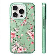 1PC Pink Cherry Blossom Phone Case, Watercolor Style, Phone Case For IPhone 17 Pro Max 17 Air 17Pro 16 15 14 13 12 11 Pro Max, Floral Gift, Spring Blossom Design, Delicate Pink Flowers Theme, Artistic Floral Pattern, Cherry Blossom Lover Present - 薄荷綠 - 查看 5