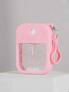 30ml Pink Bow Pattern Perfume Spray Bottle With Anti-Drop Silicone Protective Case And Hook, Perfume Decanting Bottle, Perfume Decanting Tool, Valentine's Day Gift, New Year Gift - Multicolor - View 5