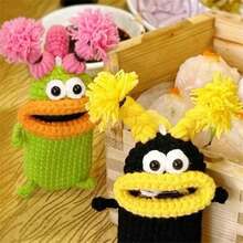 Handmade Crochet Key Case/Holder, Novelty Crochet Sausage Mouth Car Key Case, Cute Hand Knit Yarn Crochet Key Cover - T - 查看 7