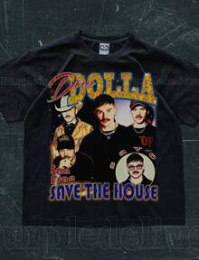 Dom Dolla Shirt, 90s Vintage House Tee, Save Retro Shirt, Y2K EDM Design, Dance Music Aesthetic, Retro 90s Distressed Tee, Unisex Clothing - màu đen - Xem 1