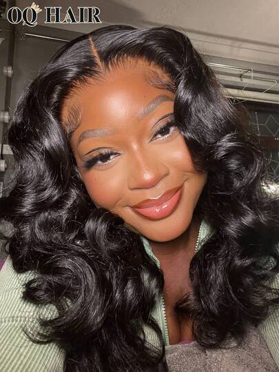 OQ Hair 200% Density 8-14 Inch Salon-Quality Ocean Wave Bob Wear Go Glueless Wig Pre-Cut 7x5 HD Lace Front Wig Natural Color Pre-Plucked Hairline Suitable For Beginners-No Glue Needed, Made Of 100% Unprocessed Human Virgin Hair, Breathable Cap, High Density, High Quality, Lightweight And Comfortable For Daily Wear